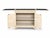 1990s Henredon Vintage Hollywood Regency Faux Goatskin Server Bar Cabinet For Sale - Image 5 of 9
