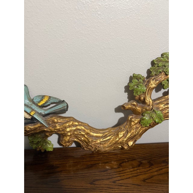 Vintage Gilt Branch With Birds Wall Sculpture For Sale In Orlando - Image 6 of 8