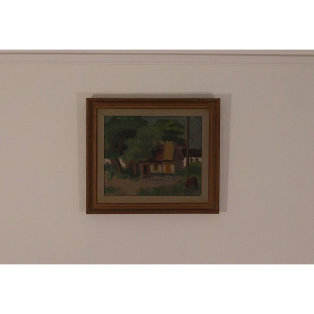 Erik Oldberg, Cottage, 1950s, Oil on Canvas, Framed For Sale - Image 14 of 16