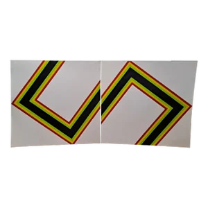 Pair of Mid Century Geometric Abstract Paintings Signed "Gac", Dated 1972