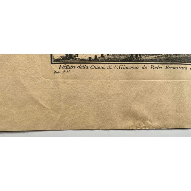 Late 19th Century Antique Engraving Pio Panfili Veduta Della Chiesa Di Giacomo, Bologna, Framed For Sale - Image 9 of 12