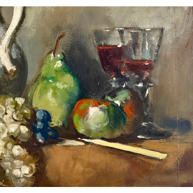 1960s George Deem, George Deem Appropriation Oil Painting Still Life, fruits, Grapes, Pomegranates, 1965 For Sale - Image 5 of 12
