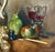 1960s George Deem, George Deem Appropriation Oil Painting Still Life, fruits, Grapes, Pomegranates, 1965 For Sale - Image 5 of 12