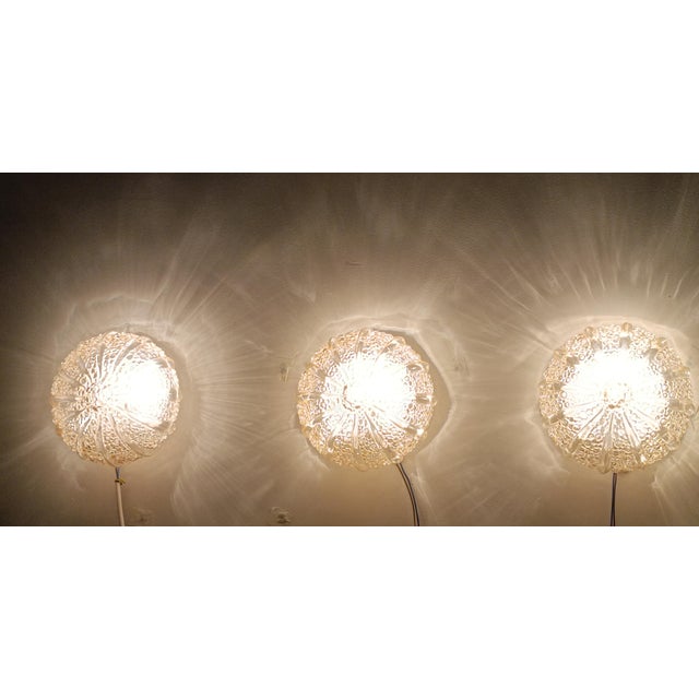 Metal Bubble Wall Sconces attributed to Helena Tynell for Glashütte Limburg, 1970s, Set of 3 For Sale - Image 7 of 11