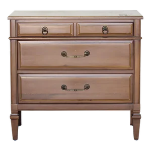Vintage Mid Century Walnut Chest of Three Drawers