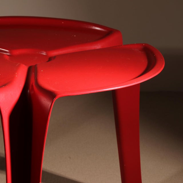 Red Floris Table by Günter Beltzig for BBD, Germany, 1967 For Sale - Image 8 of 12