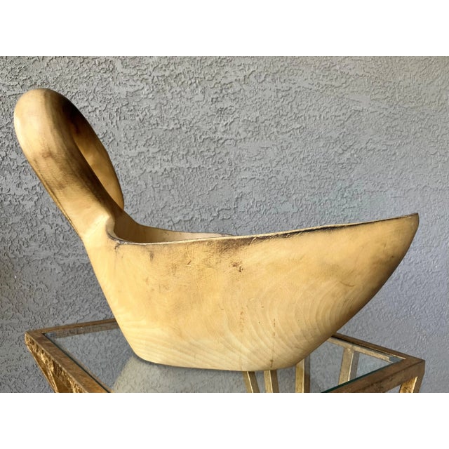 Mid 20th-Century Hand-Hewn Swan-Shaped Decorative Wooden Bowl / Cachepot, Mexico For Sale - Image 4 of 18