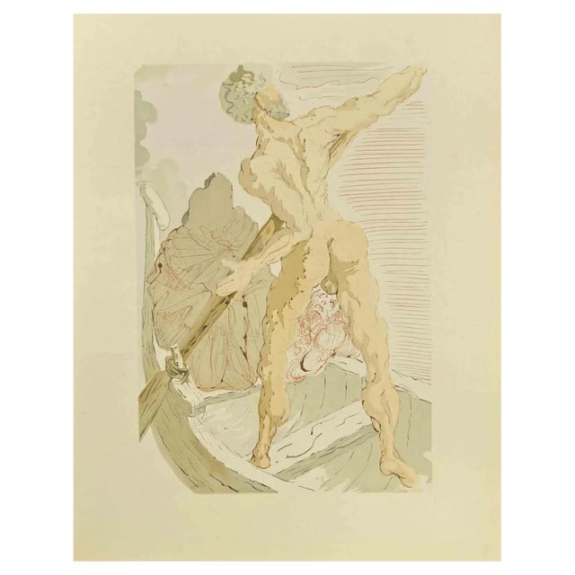 Salvador Dalí, Charon, Woodcut, 1963 For Sale