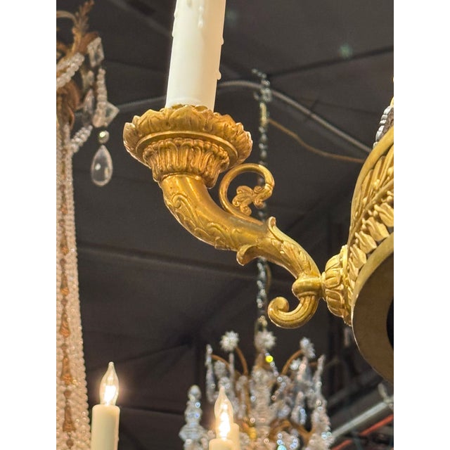19th Century Late 19th C. French Empire Bronze Chandelier For Sale - Image 5 of 8