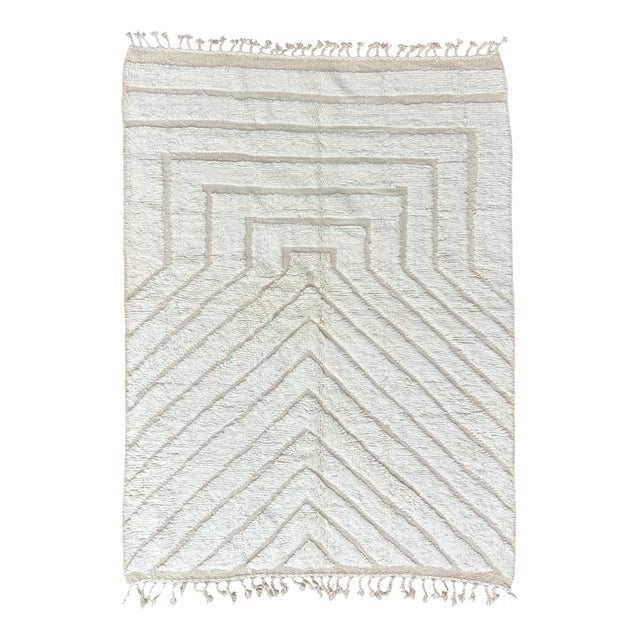 Vintage Hand-Knotted Moroccan Rug in Wool, 2010s For Sale