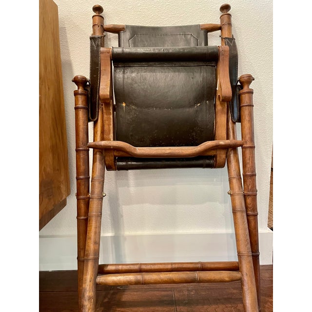 Animal Skin Mid 20th Century Campaign Folding Chair For Sale - Image 7 of 8