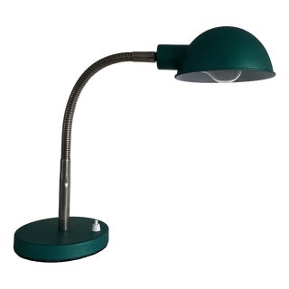 Mid-Century Modern Adjustable Gooseneck Desk Lamp in Emerald Green, 1960s For Sale