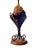 Pair of Vintage 1990s Acorn Table Lamps With Wrought Iron Oak Leaves – Quality Wood & Metal For Sale - Image 9 of 14