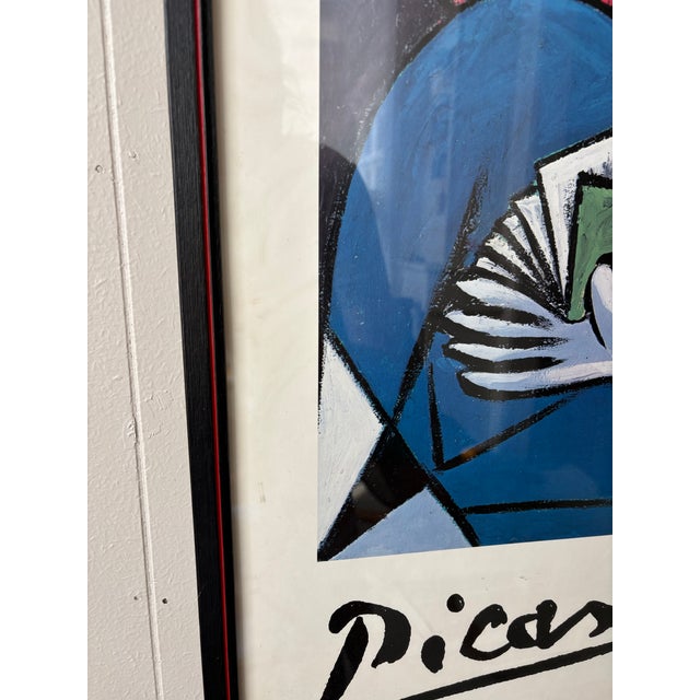 Late 20th Century Vintage Framed Pablo Picasso “Woman with Book” Norton Simon Museum Exhibition Poster For Sale - Image 5 of 12