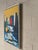 h.p. Signed Framed Abstract Coastal Landscape Painting Vintage Mid-Century Modern 1970s For Sale - Image 9 of 10