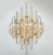 Mid-Century Modern Venini Style Mid-Century Modern Italian Pair of Sconces Crystal & Brass Lights For Sale - Image 3 of 13