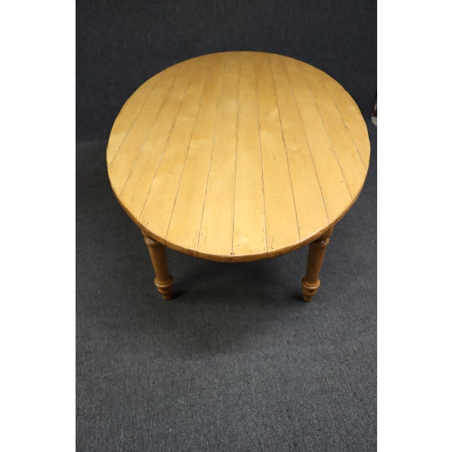 Wood Rustic Country Style Maple Farm Table For Sale - Image 7 of 9