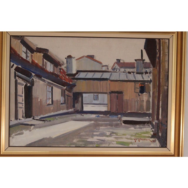Yo Johansson, Side Street, 1960s, Oil on Canvas, Framed For Sale - Image 18 of 18