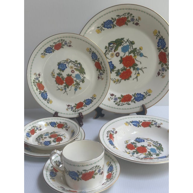 Vintage 1960 Aynsley and Sons England Hand Painted "Famille Rose" 56pc Dinner Set for 8 For Sale - Image 14 of 18