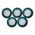 Vintage Dansk Quilting Emerald Braid Dinner Plates - Set of 5 For Sale