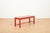 Wooden Side Table with Red Lacquer Black Glass Top For Sale - Image 6 of 13