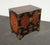 1970s Vintage Asian Korean Tansu Style Burl Cabinet Side Table W Brass Hardware For Sale - Image 5 of 14
