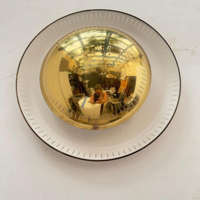 Vintage Brass Flush Mount from Kaiser, 1950s For Sale - Image 11 of 14