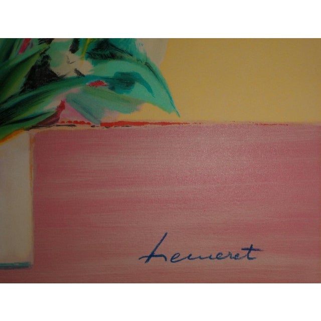 Modern Claude Hemeret, Bouquet d'Iris blancs, Lithograph For Sale - Image 3 of 7