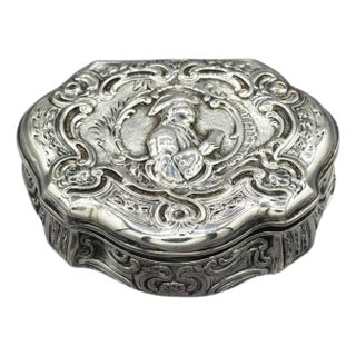 19th Century Grand Tour Silver Box, Likely Made in Germany For Sale