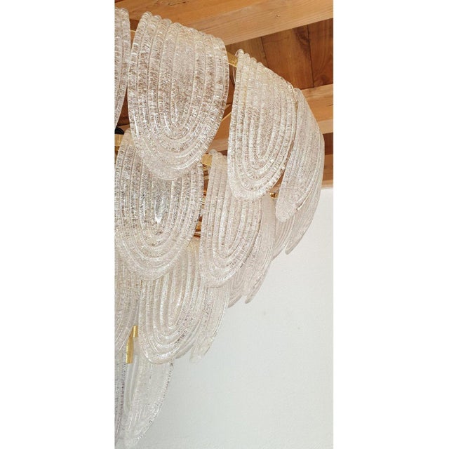 Large Mid Century Modern Murano Glass Chandelier Italy For Sale - Image 10 of 13