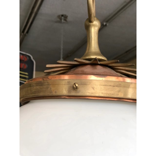 1950s Neoclassical Nautical Hanging Globe Pendant Light 1950s For Sale - Image 5 of 7