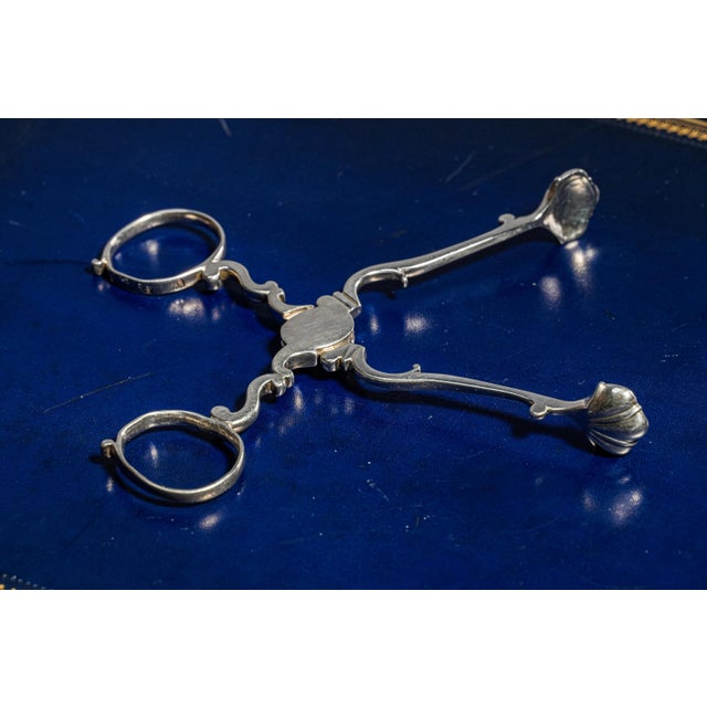 Beautiful English Georgian Antique Sterling Silver English Sugar Nips Tea Tongs For Sale - Image 9 of 12
