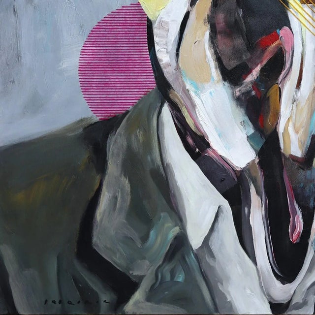 Contemporary Framed Contemporary "Shape of Face No. 5" Original Mixed Media Artwork by Iqi Qoror For Sale - Image 3 of 10