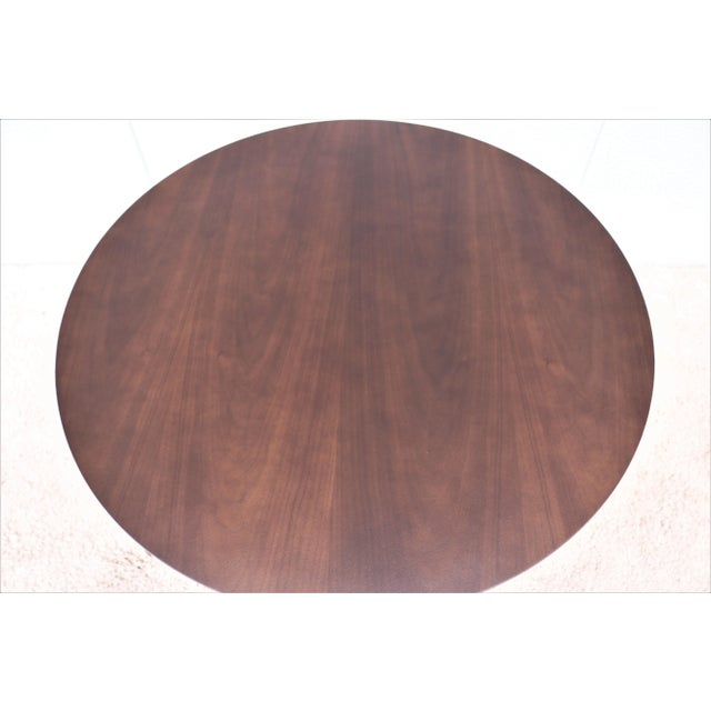 Modern Naoto Fukasawa for Geiger Saiba 30" Round Walnut Veneer Top Dining Table For Sale - Image 9 of 13