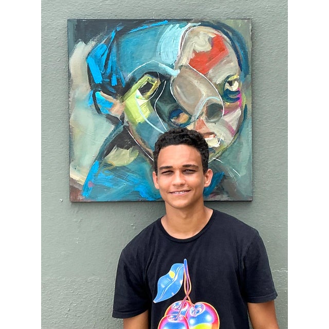 Abstract Figurative Oil Painting on Canvas For Sale - Image 14 of 15