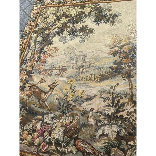 Vintage French Jacquard Tapestry with Autumn-Winter Motif in the style of Aubusson, 1970s For Sale - Image 4 of 18