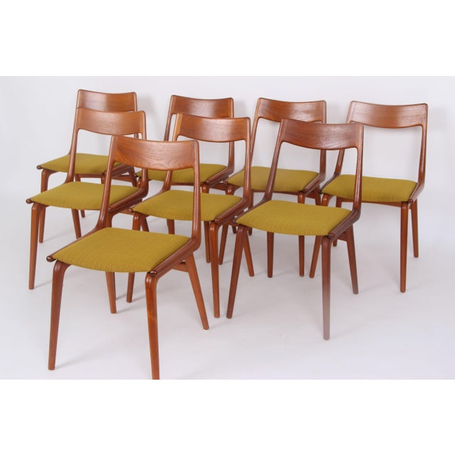 Slagelse Møbelværk Model 370 Boomerang Chairs by Alfred Christensen for Slagelse Møbelværk, 1950s, Set of 8 For Sale - Image 4 of 10