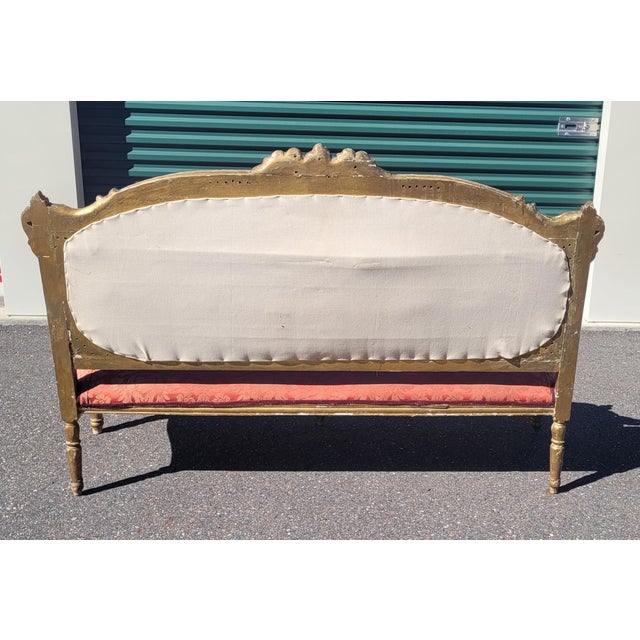 Antique Imperial Style French Rococo Settee For Sale - Image 9 of 12