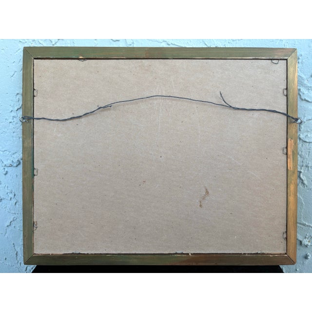 Paint Vintage 1977 English Street Scene Watercolor of Shakespeare Hotel & Guild Chapel For Sale - Image 7 of 7