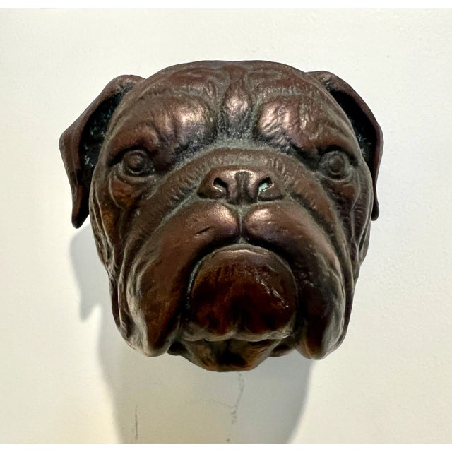 Mid 20th Century Solid Bronze Door Knocker For Sale - Image 11 of 12