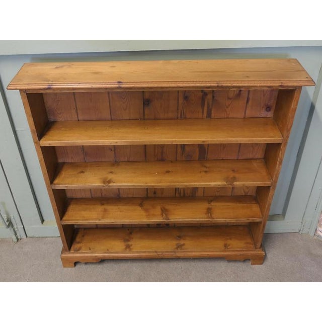 Golden Pine Open-Front Bookcase, 1960 For Sale - Image 3 of 7