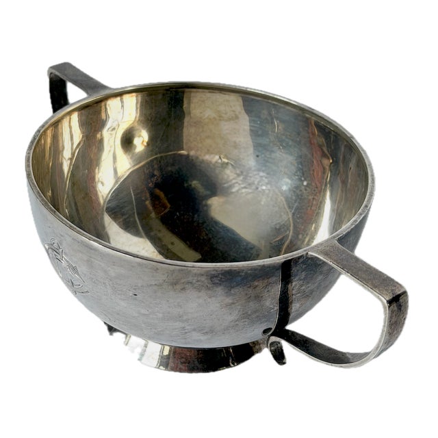 Art Deco Antique Deco Style Silverplated Monogram Trophy Cup For Sale - Image 3 of 7