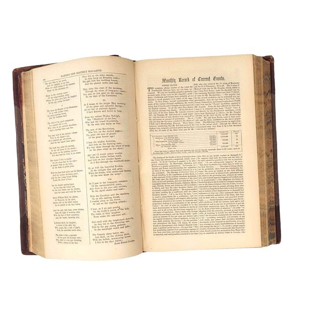 Paper Antique Bound Volume XXII Harper's New Monthly Magazine 1860-1 Lincoln Civil War History For Sale - Image 7 of 17