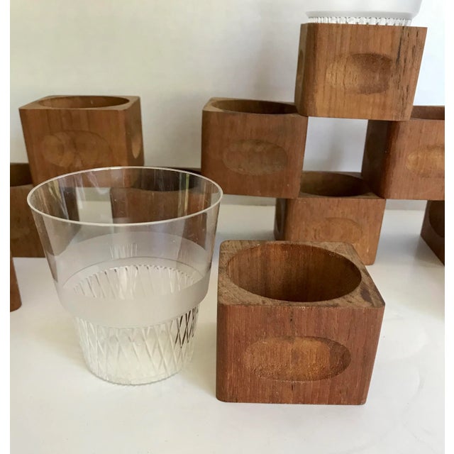 Mid 20th Century Swedish Teak Cup Holders Herbert B Hyman’s Square - 12 For Sale - Image 4 of 8