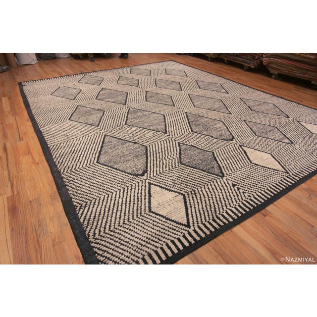 Elegant Luxurious Decorative Diamond Design Modern Large Area Rug, Country of Origin: Central Asia, Circa date: Modern...
