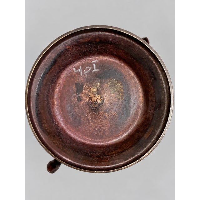 Early 19th Century Early 19th-Century French Empire Patinated Bronze Swan-Handle Vase For Sale - Image 5 of 9