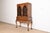 Chinoiserie Berkey & Gay Antique Georgian Chinoiserie Burled Walnut and Hand Painted Bookcase or Bar Cabinet, 1920s For Sale - Image 3 of 12