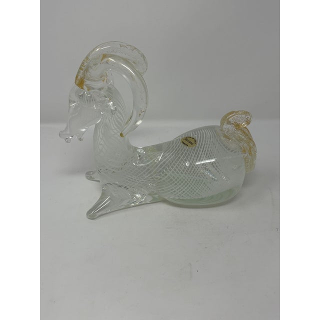 Traditional Murano Glass Vintage Ram Figurine For Sale - Image 3 of 7