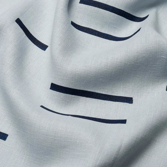 Schumacher SAMPLE - Schumacher X Caroline Z Hurley Oaxaca Fabric In Navy On Sky For Sale - Image 4 of 4