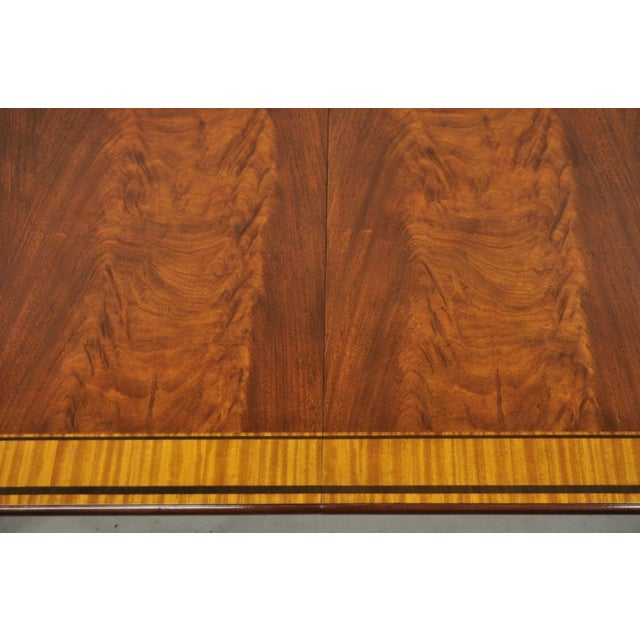 Baker Stately Homes Collection Georgian Duncan Phyfe Mahogany Dining Room Table For Sale In Philadelphia - Image 6 of 17